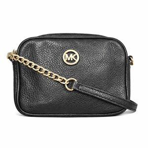 MICHAEL Michael Kors Small Fulton Black Pebbled Leather Crossbody